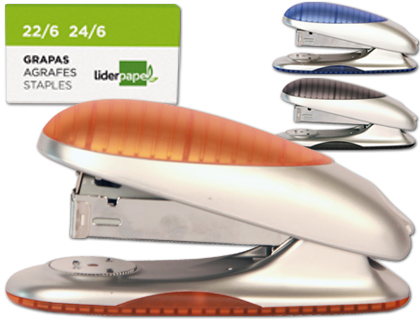 Grapadora Liderpapel 20 hojas colores surtidos